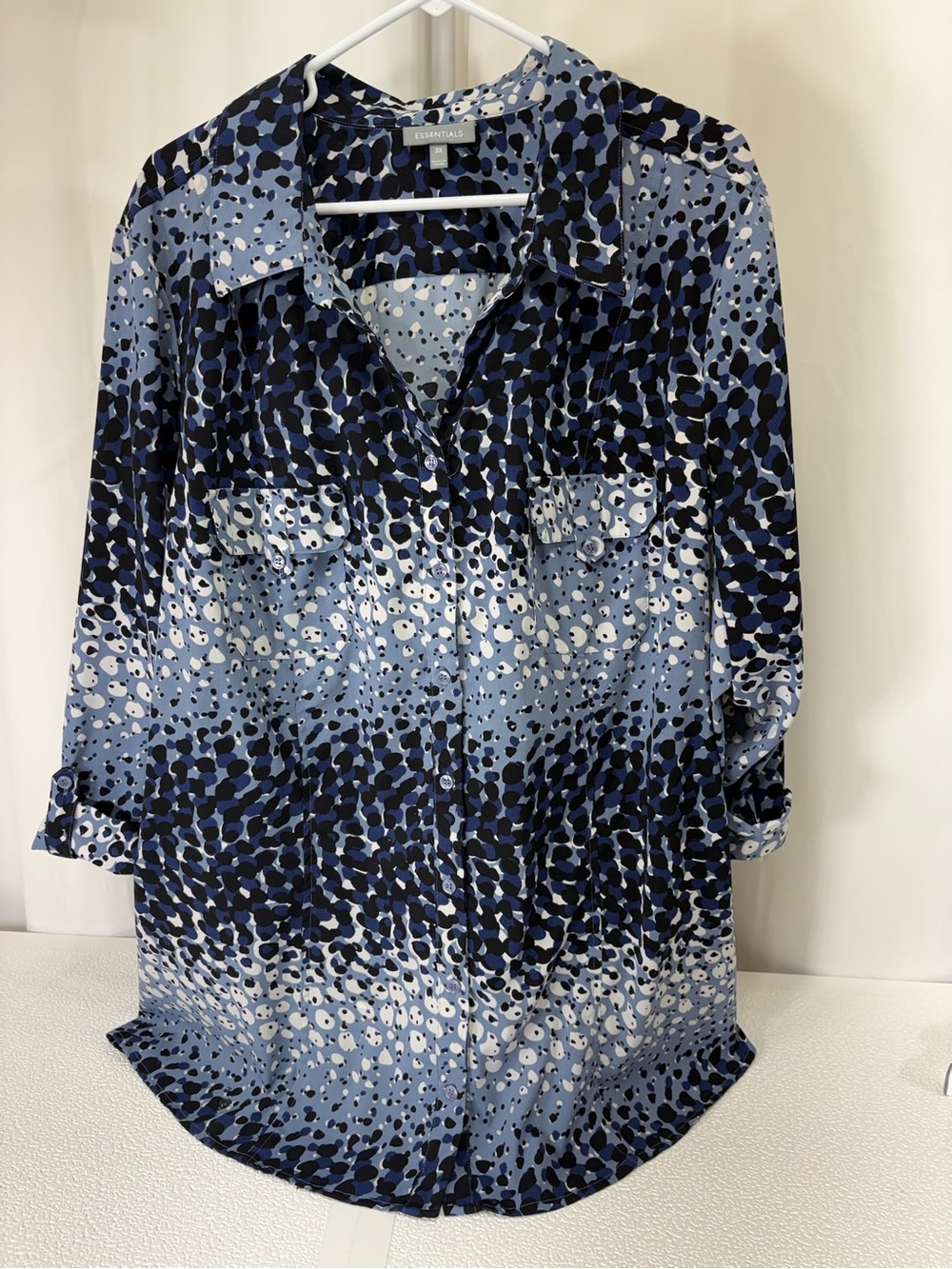 Essentials Blue Multi-Spot Button-Down Shirt 3205